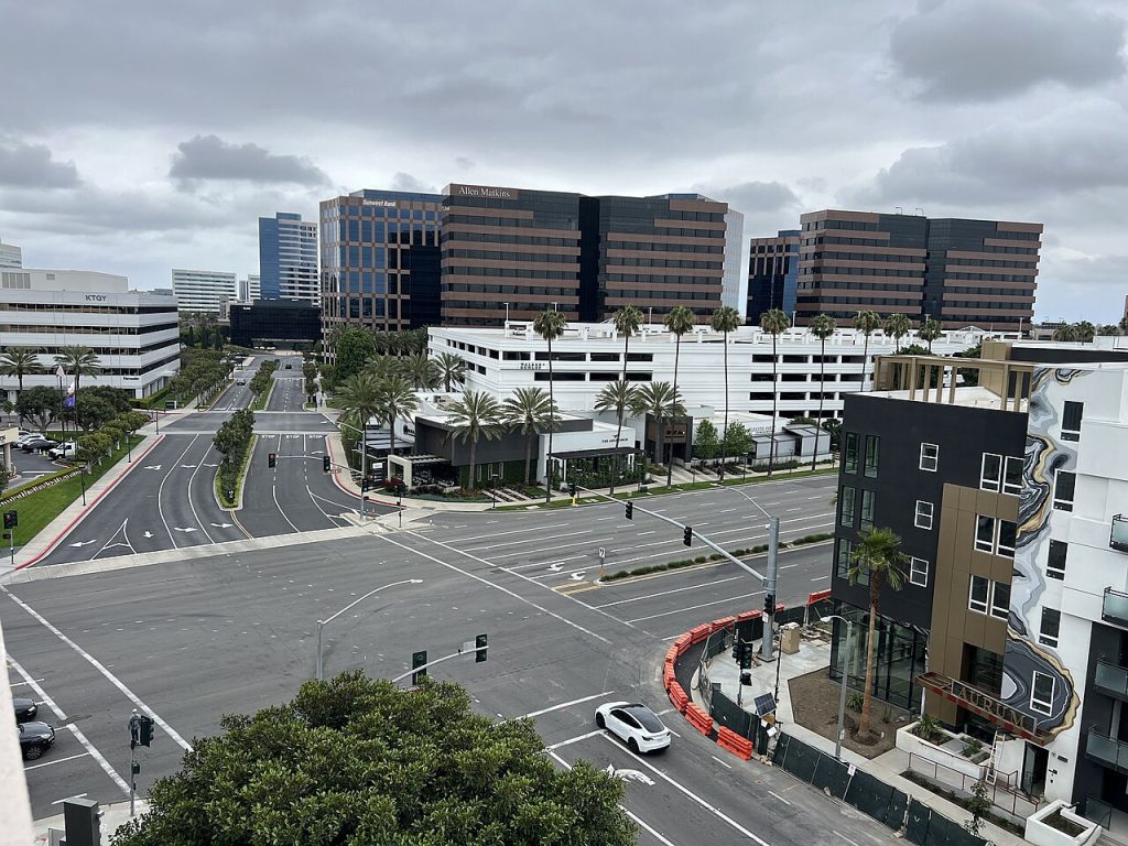 Office buildings in the Irvine business complex