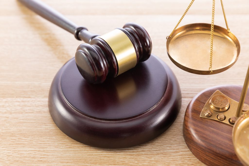 Gavel with scales of justice